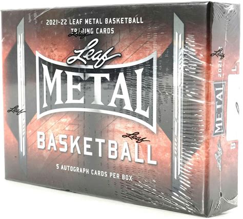 2021-22 leaf metal basketball hobby box|2021 leaf metal basketball box.